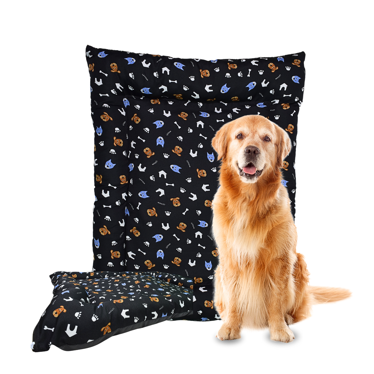 Cama Pet Caminha Colchonete Cachorro Gato Lavável Média com Zíper