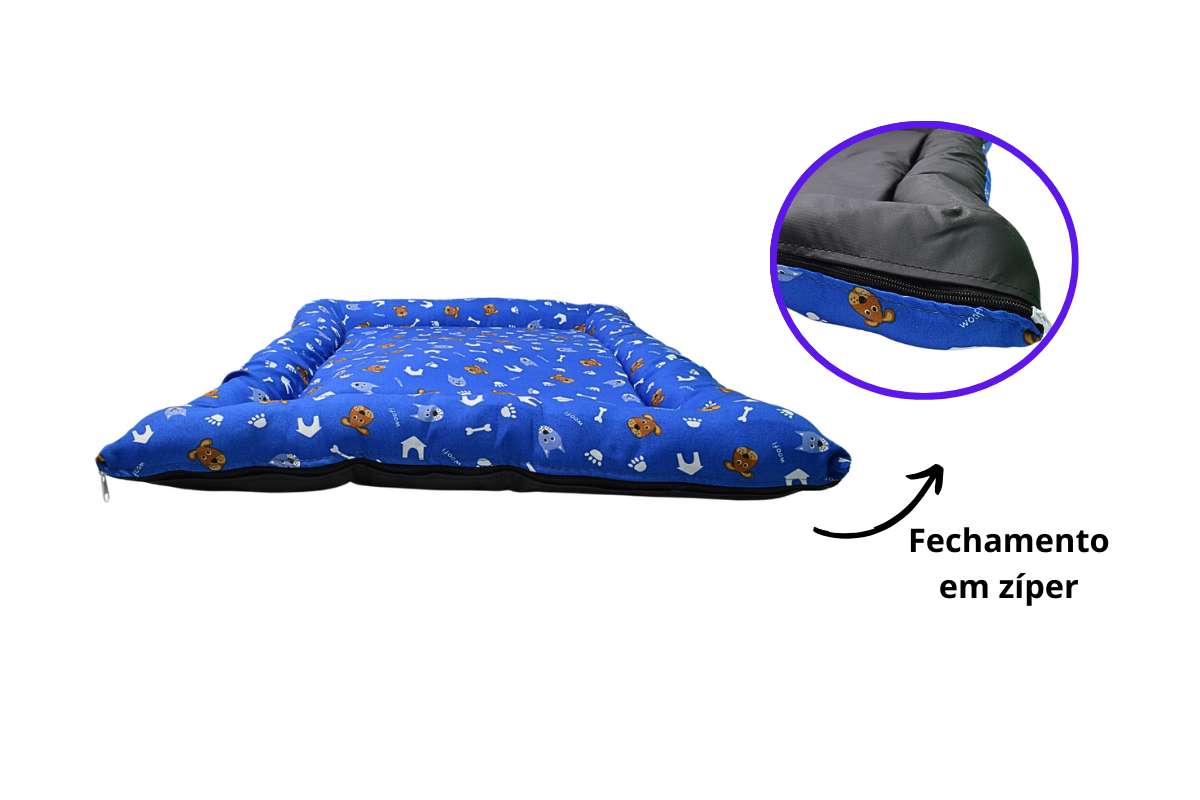 Cama Pet Caminha Colchonete Cachorro Gato Média Lavável e com Zíper - Imagem 12